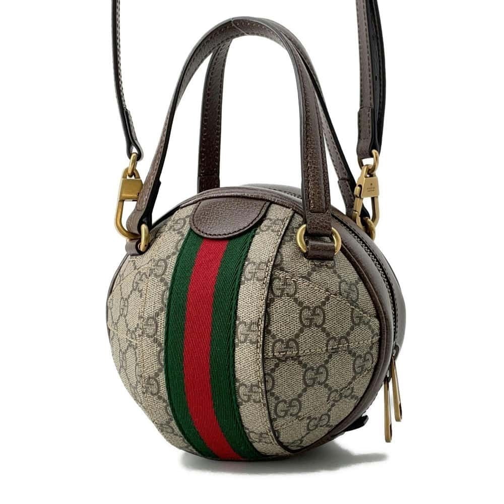 Gucci Supreme Bag Shoulder Round Ophidia Handbag GG